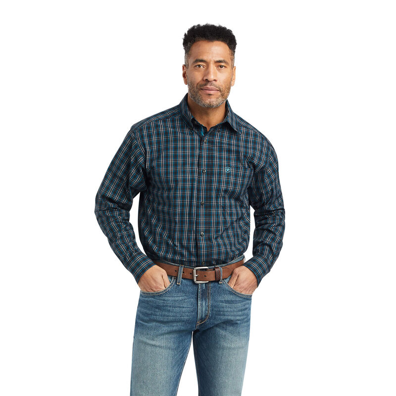 Ariat Hemden Herren - Pro Series Kodi Fitted Schwarz/Blau ( QPGOZ-4683 )
